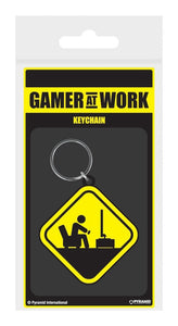 Gamer At Work - Rubber Keychain