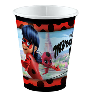 Copos LadyBug de papel 250 ml - 8 unidades