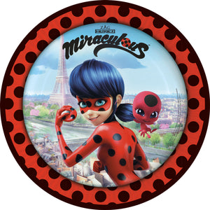 Pratos LadyBug de papel 23 cm - 8 unidades