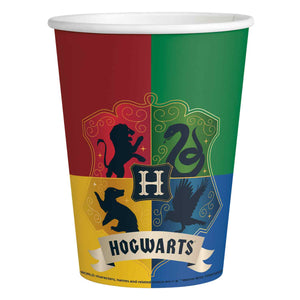 Copos Harry Potter Houses de papel 250 ml - 8 unidades