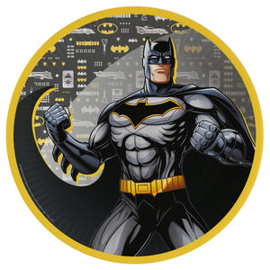 Pratos Batman de papel 23 cm - 8 unidades