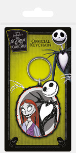 Nightmare Before Christmas - (Jack and Sally) Rubber Keychain