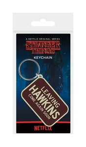 Stranger Things - Leaving Hawkins Rubber Keychain